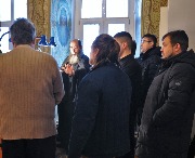 Монастырский клирос, регент иеродиакон Пантелеимон.